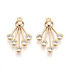Brass Micro Pave Cubic Zirconia Pendants KK-N262-107B-G-1