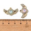 UV Plating Alloy Glass Pendants FIND-K032-26G-3