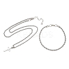 Alloy Cross Pendant Necklaces & Chain Bracelets Sets for Women SJEW-A002-01P-4