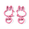 Spray Painted Eco-Friendly Alloy Swivel Snap Hooks Clasps PALLOY-T080-12J-NR-2