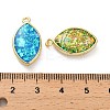 Brass Pendants with Synthetic Opal KK-A239-03G-3