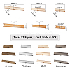 72Pcs 12 Style Iron Ribbon Ends IFIN-PH0001-87-2