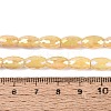 Anti-Tarnish Electroplate Glass Beads Strands EGLA-Q130-02A-08-4