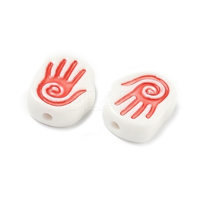 Handmade Porcelain Beads PORC-D025-02D-1