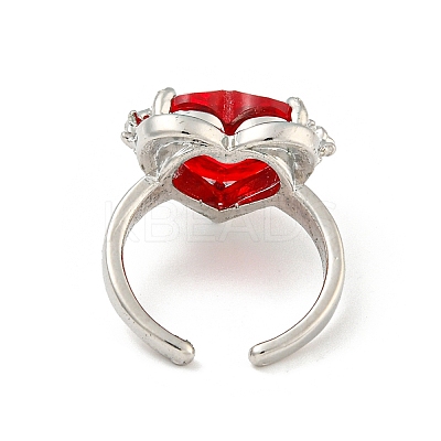 Zinc Alloy Rhinestone Solitaire Ring LS-RJEW-Z048-03P-03-1