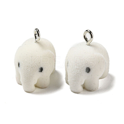 Flocky Resin Pendants RESI-D012-01C-1