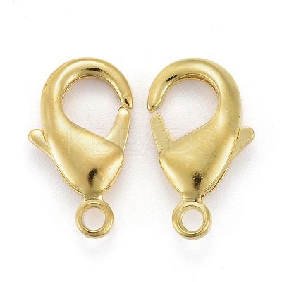 Brass Lobster Claw Clasps KK-903-G-NF-1