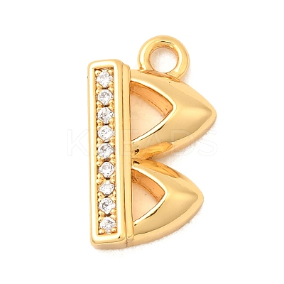 Brass Micro Pave Cubic Zirconia Charms KK-C117-12G-B-1