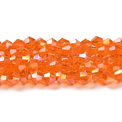 Transparent Electroplate Glass Beads Strands EGLA-A039-T3mm-B11-1