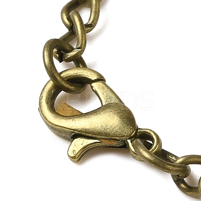 Alloy Glass Pendant Pocket Necklace WACH-S002-02AB-1