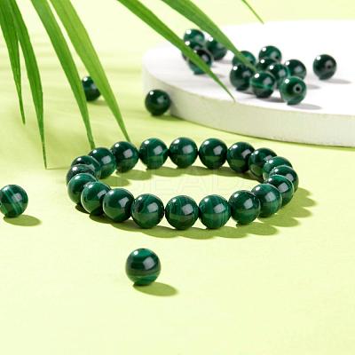 100Pcs 8mm Natural Malachite Round Beads DIY-LS0002-33-1