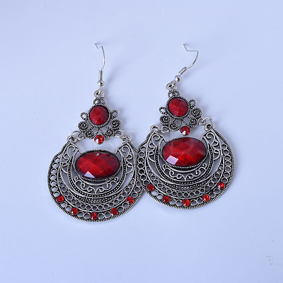 Bohemian Style Teardrop Alloy Dangle Earrings FS-WG803BC-01-1