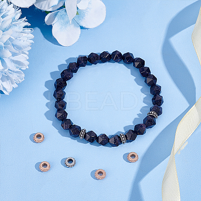 8Pcs 2 Colors 304 Stainless Steel Spacer Beads STAS-UN0059-54-1
