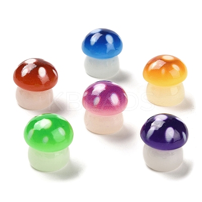 Luminous Resin Mushroom Ornament RESI-F045-06B-1