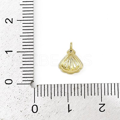 Brass Pave Clear Cubic Zirconia Pendants KK-L238-31G-1