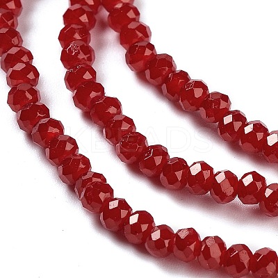 Baking Paint Imitation Jade Glass Bead Strands LS-DGLA-A034-J2MM-A29-1