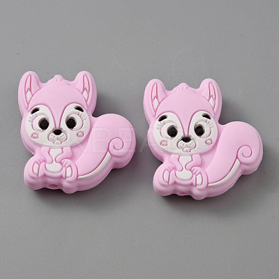 Squirrel Food Grade Eco-Friendly Silicone Beads LS-SIL-WH0012-030E-1