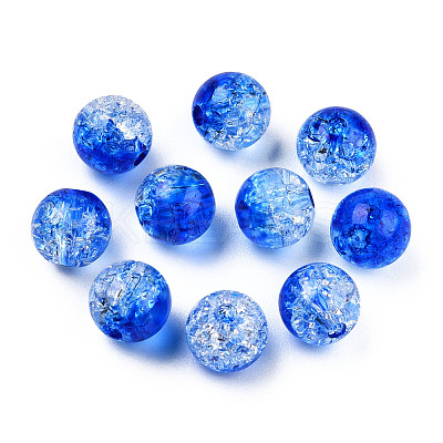 Transparent Crackle Acrylic Beads LS-CACR-N002-21B-1