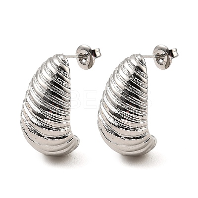 Non-Tarnish 304 Stainless Steel Stud Earrings for Women EJEW-G358-05P-1
