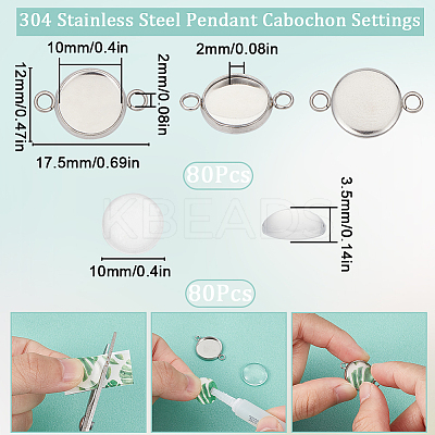 DIY Blank Dome Link Connector Making Kit DIY-SC0006-16A-1