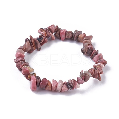 Natural Rhodochrosite Beads Stretch Bracelets BJEW-JB04152-04-1