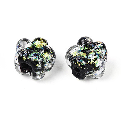 Handmade Foil Lampwork Beads Strands FOIL-T008-06C-1