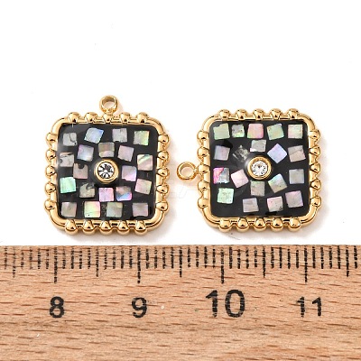 304 Stainless Steel Enamel Pendants STAS-F352-04A-02-1