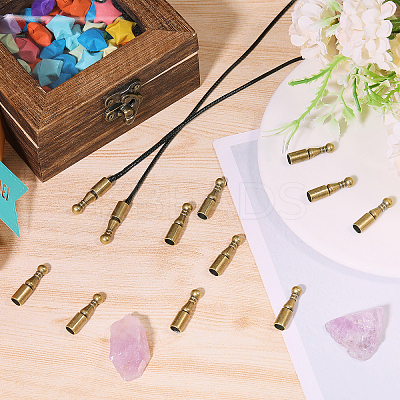12Pcs Alloy Cord Ends FIND-CA0009-70AB-1