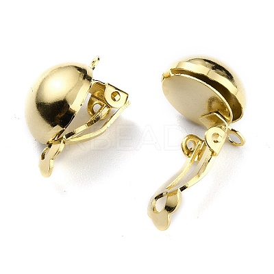 Brass Clip-on Earring Findings X-KK-O131-03G-A-1