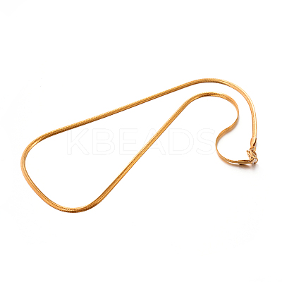 304 Stainless Steel Herringbone Chain Necklaces STAS-M174-015G-03-1