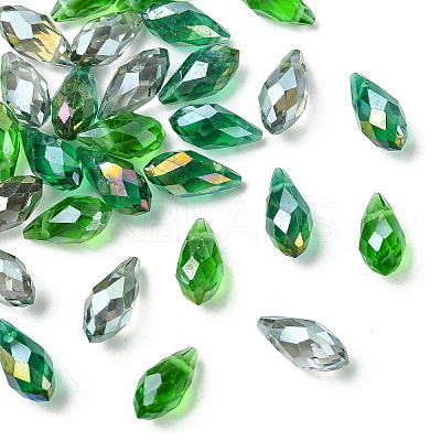 30Pcs 3 Colors Electroplate Glass Faceted Teardrop Beads EGLA-YW0001-86D-1