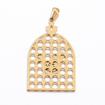 Ion Plating(IP) 304 Stainless Steel Pendants STAS-F143-06G-1