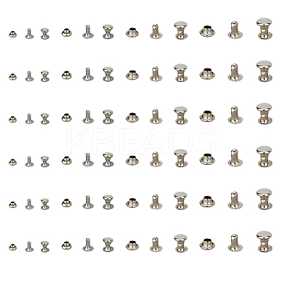 400 Sets 4 Styles Iron Rivets IFIN-FH0001-80-1