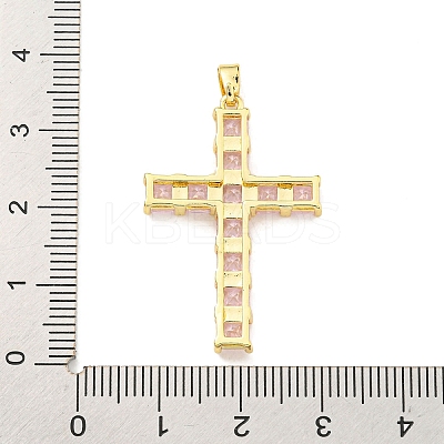 Brass Micro Pave Cubic Zirconia Pendants KK-L073-002G-01-1