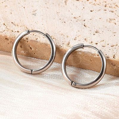 201 Stainless Steel Hoop Earrings EJEW-P304-15B-P-1