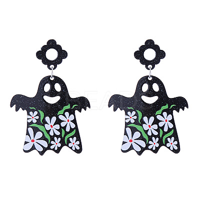 Halloween Acrylic Dangle Stud Earrings FS-WGAFD0C-08-1