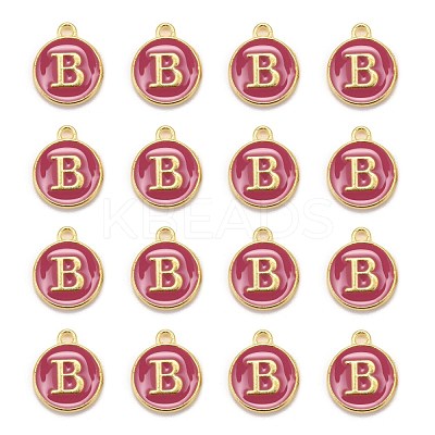 Golden Plated Alloy Enamel Charms ENAM-S118-08B-1