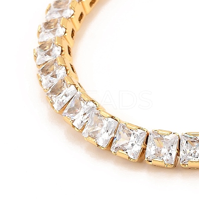 Adjustable Brass Micro Pave Cubic Zirconia Tennis Bracelets BJEW-F416-04G-1