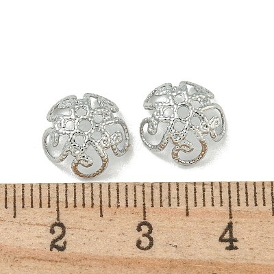 Rack Plating Brass Bead Caps FIND-T071-13P-1