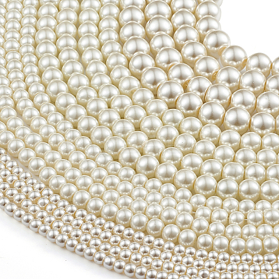 Glass Pearl Beads Strands Sets HY-TA0001-B-02-1