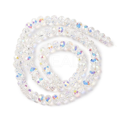 AB Color Plated Transparent Electroplate Beads Strands EGLA-H104-06I-1