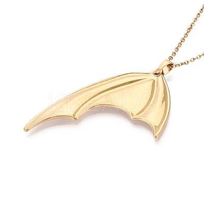 304 Stainless Steel Pendant Necklaces NJEW-T018-17G-1