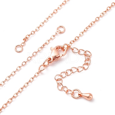 Brass Cable Chain Necklace Making NJEW-D302-80RG-1