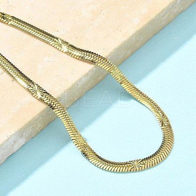 304 Stainless Steel Herringbone Chain Bracelets for Women LS-BJEW-U019-04G-06-1