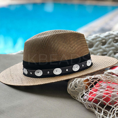 4Pcs 4 Styles Imitation Leather Straw Hat Belt FIND-CA0009-12-1