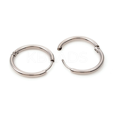 Tarnish Resistant 201 Stainless Steel Huggie Hoop Earrings EJEW-L250-01K-P-1