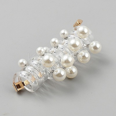 TPU & Zinc Alloy Rose Flower Braided Phone Cord Hair Ties OHAR-WH0014-09A-1