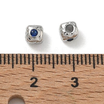 SHEGRACE Brass Cubic Zirconia Beads XGRQ4H909-682P-C-1