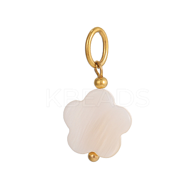 Natural Shell Pendants SHEL-OY009-82G-1