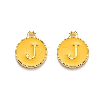 Golden Plated Alloy Enamel Charms ENAM-Q437-13J-1